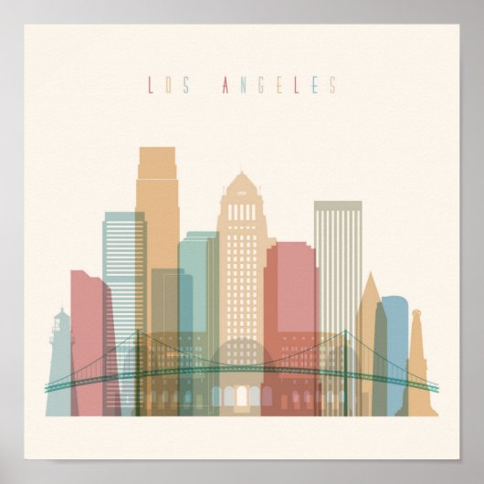 Los Angeles, Kalifornien | City Skyline Poster (Vorne)