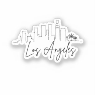 Los Angeles, Kalifornien   City Stylized Skyline Aufkleber