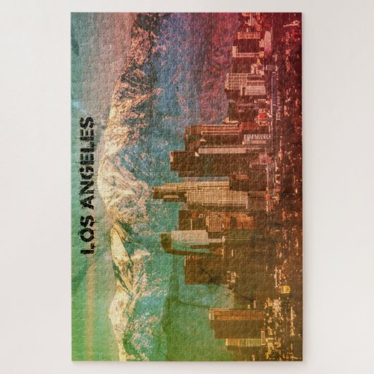 Los Angeles Kalifornien im Winter San Gabriel Puzzle (Vertikal)