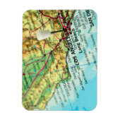 Los Angeles, Kalifornien Karte Magnet (Vertikal)