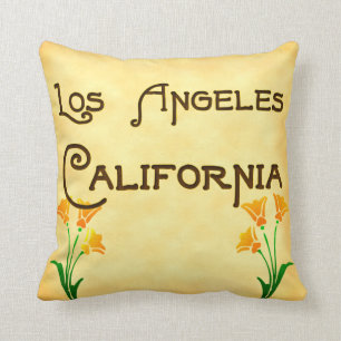 Los Angeles, Kalifornien mit Poppies Kissen