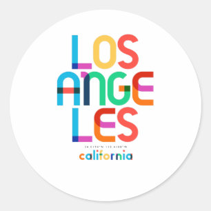 Los Angeles Kalifornien Mitte des Jahrhunderts, Po Runder Aufkleber