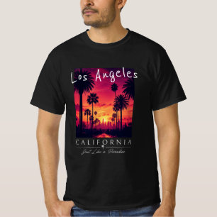 Los Angeles Kalifornien Paradies Sonnenuntergang R T-Shirt