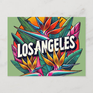Los Angeles Kalifornien Paradiesvögel Blumen Postkarte
