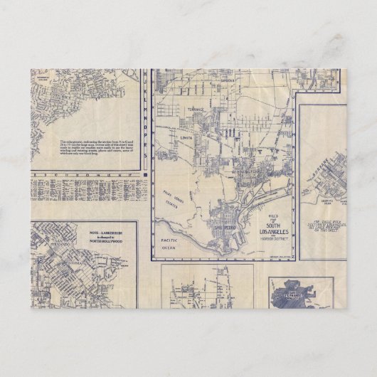 Los Angeles, Kalifornien Postkarte (Vorderseite)