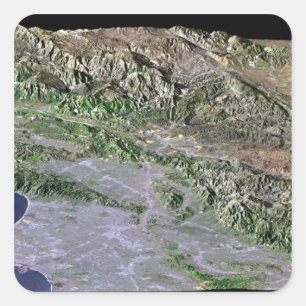 Los Angeles, Kalifornien Quadratischer Aufkleber