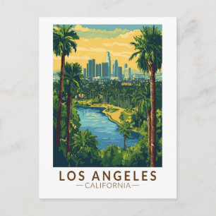Los Angeles Kalifornien Reise Kunst Vintage Postkarte