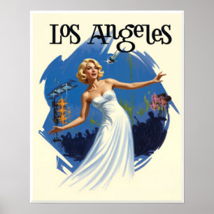 Los Angeles, Kalifornien Reiseplakat Poster