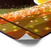 Los Angeles, Kalifornien, Reiseplakat. Poster (Ecke)