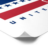 Los Angeles, Kalifornien | Rot, Weiß und Blau Poster (Ecke)