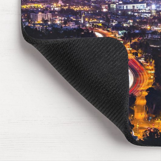 Los Angeles, Kalifornien-Skyline nachts Mousepad (Ecke)