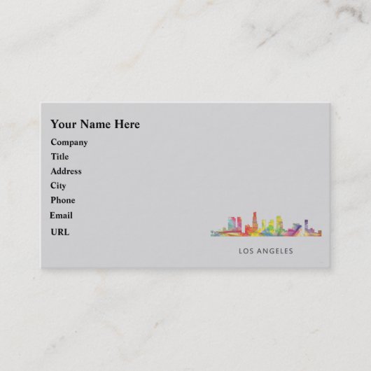 LOS ANGELES, KALIFORNIEN-SKYLINE WB1- VISITENKARTE (Vorderseite)