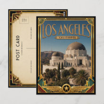 Los Angeles Kalifornien Vintage Art Deco Golden Ag