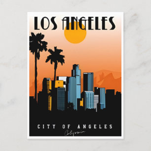 Los Angeles Kalifornien Vintage Reise Amerika Postkarte
