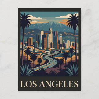 Los Angeles Kalifornien Vintage Retro Reise Postkarte