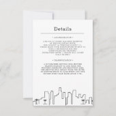 Los Angeles, Kalifornien Wedding | Gästedaten Einladung (Vorderseite)