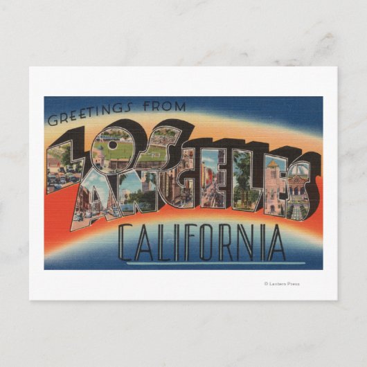 Los Angeles, KalifornienGroße Briefszenen 2 Postkarte (Vorderseite)