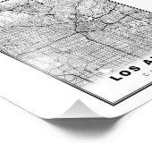 Los Angeles Karte Fotodruck (Ecke)
