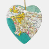 Los Angeles-Karte Keramikornament (Rechts)