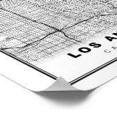 Los Angeles Karte Poster (Ecke)