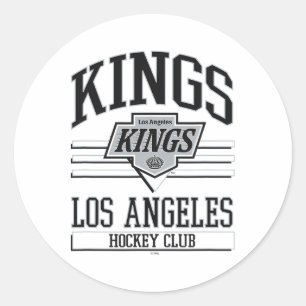 Los Angeles Kings Hockey Club White Offiziell Lize Runder Aufkleber