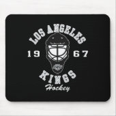 Los Angeles Kings Hockey Mask Dark Heather License Mousepad (Vorne)
