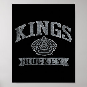 Los Angeles Kings Vintage Hockey Dark Heather Läus Poster