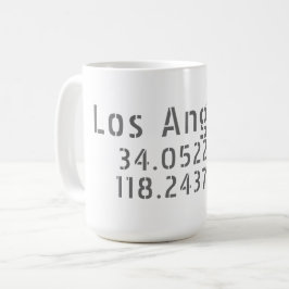 Los Angeles Koordinaten Kaffeetasse