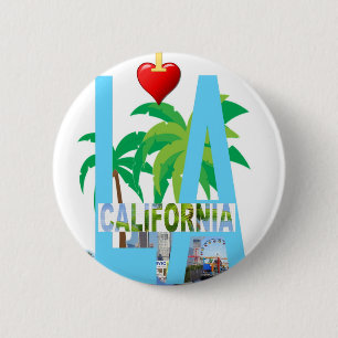Los Angeles l a california city usa america Button