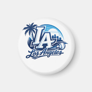 Los Angeles LA Blau-Weißes Stadtlogo Magnet