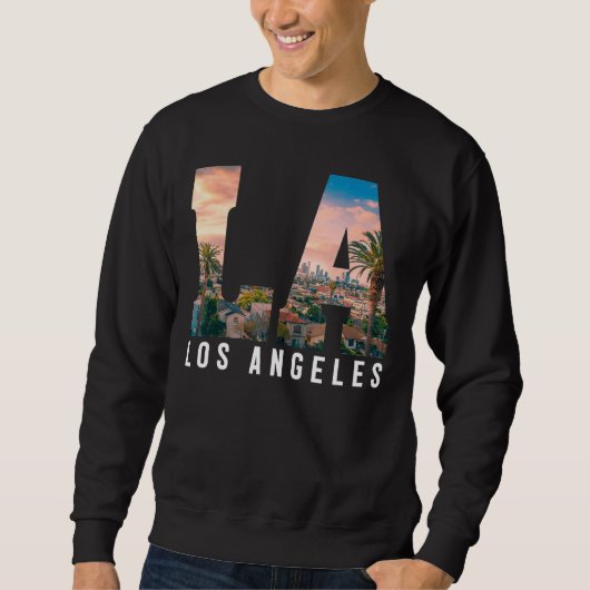 Los Angeles La California Men Retro Clothin Sweatshirt (Vorderseite)