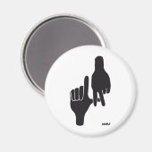 LOS ANGELES LA HAND SIGN MAGNET (Vorderseite/Rückseite)