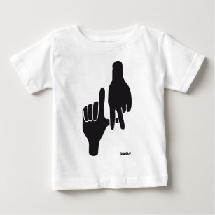 Handzeichen Baby Tops T Shirts Zazzle De