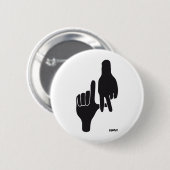 LOS ANGELES-LA-HANDzeichen Button (Vorne & Hinten)