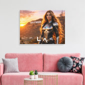 LOS ANGELES - LA LEINWANDDRUCK (Insitu (Wohnzimmer))