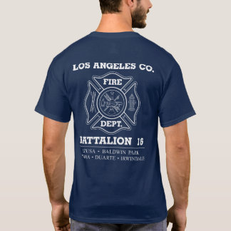 Los Angeles Landkreis Feuerwehr-Feuerwehr Bataillo T-Shirt