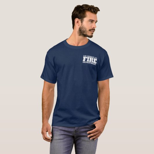 Los Angeles Landkreis Feuerwehr-Feuerwehr Bataillo T-Shirt (Vorne ganz)