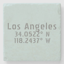 Los Angeles Latitude Longitude Steinuntersetzer