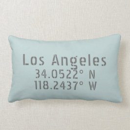 Los Angeles Latitude Longitude Throw Kissen