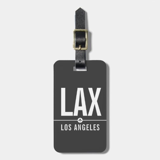 Los Angeles LAX Airport Code - Aviation Gepäckanhänger (Vorderseite vertikal)