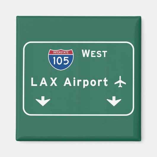 Los Angeles LAX Airport I-105 W Interstate Ca - Magnet (Vorne)