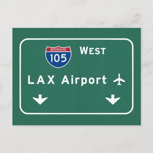 Los Angeles LAX Airport I-105 W Interstate Ca - Postkarte (Vorderseite)