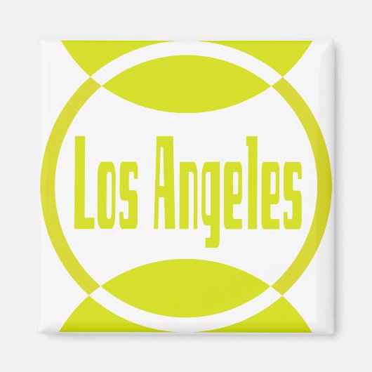 Los Angeles Logo Design #1 - Lemon Yellow Magnet (Vorne)