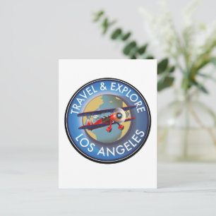 Los Angeles Logo für Reisen Postkarte