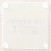 Los Angeles Map Koordinaten Glasuntersetzer (Rückseite)