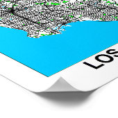 Los Angeles Map Poster (Ecke)