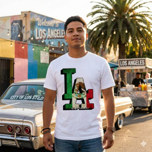 Los Angeles Mexikanische Flagge T-Shirt
