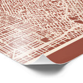 Los Angeles Minimal City Map Poster (Ecke)