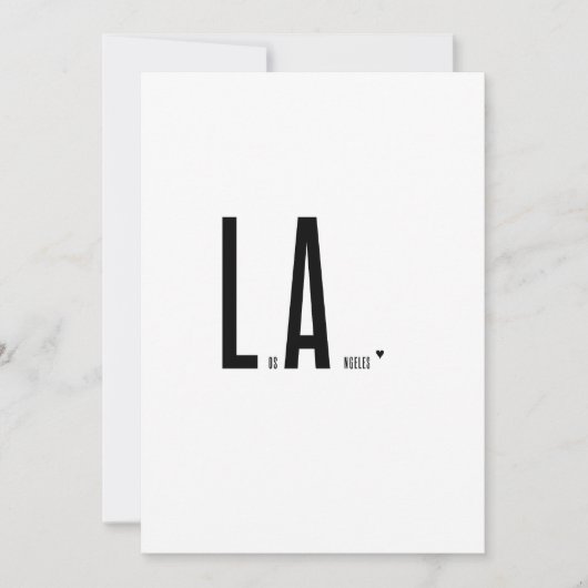 Los Angeles - minimalistic typography card Karte (Vorderseite)