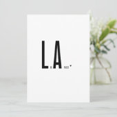 Los Angeles - minimalistic typography card Karte (Stehend Vorderseite)